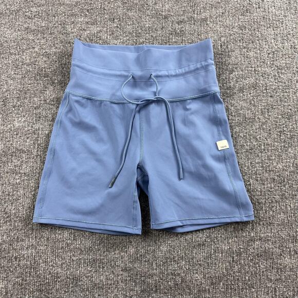 Vuori Daily Shorts Womens Small Blue High Rise Drawstring Athletic Yoga Workout - Picture 5 of 16
